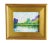 Serene Impressionist Lake & Landscape Oil Painting Including the Antiqued Gold Wood Frame For Sale - Image 10 of 10