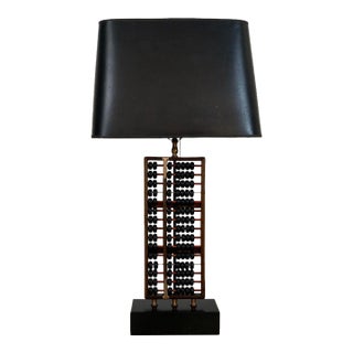 1950s Asian Modern Abacus Table Lamp For Sale