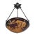 French Art Deco Pendant Light by Le Verre Francais Schneider - 1925 Cameo Chandelier France For Sale