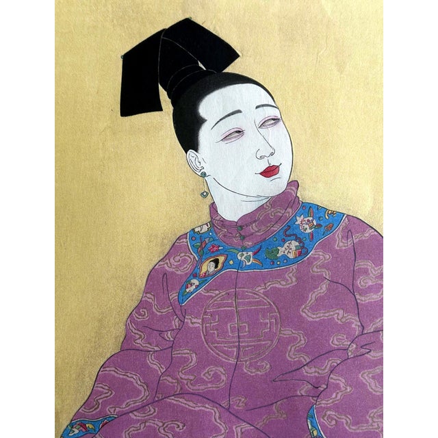 Rare First Edition Woodblock Print Le Tabouret de Porcelaine by Paul Jacoulet For Sale - Image 15 of 17
