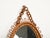 Brown Oval Mirror with Chain in Curved Rattan and Bamboo by Franco Albini, Italy, 1960s For Sale - Image 8 of 12