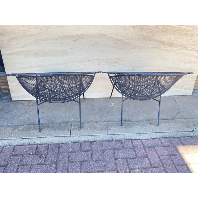 1950s Pair of Salerni Attributed Radar Low Lounge Chairs W/ Applied Ivy Elbow Rest For Sale - Image 5 of 11