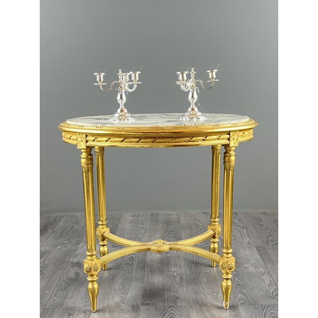 Silver-Plated Metal Candelabra, 1900s For Sale - Image 10 of 10