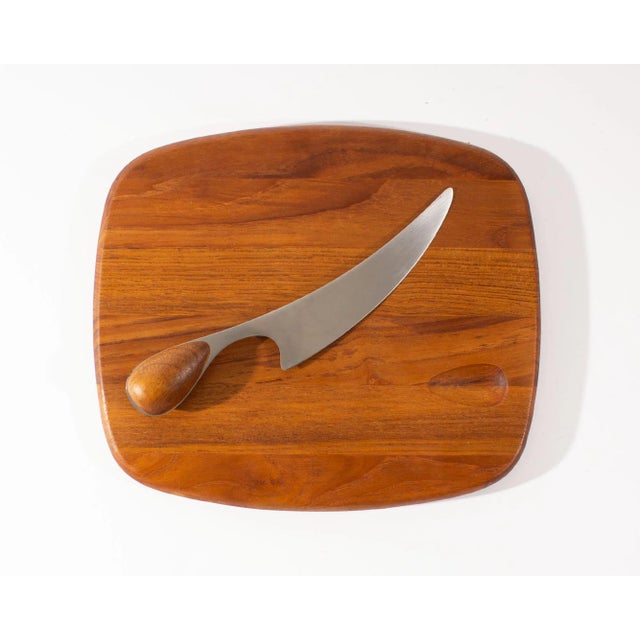 Dansk Jens Quistgaard Dansk Cheese Board and Knife For Sale - Image 4 of 7