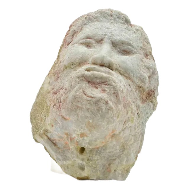 Sirio Pellegrini, Head Sculpture, 1960s, Stone For Sale