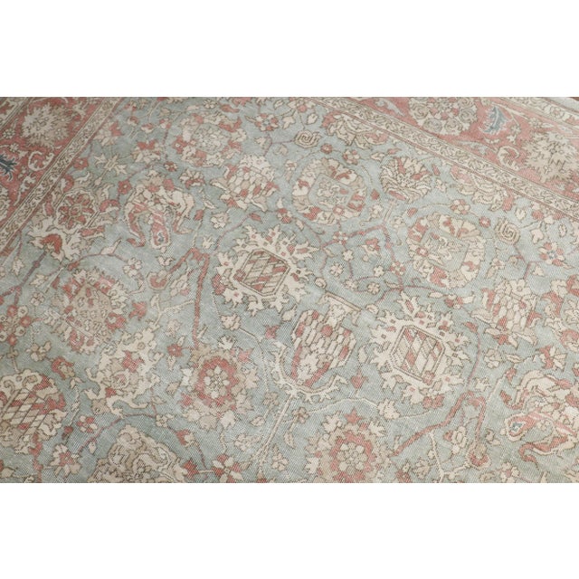 Vintage Soft Green Turkish Rug - 8'5" x 11'8" For Sale - Image 9 of 10