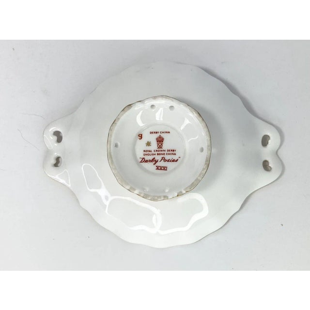 Royal Crown Derby Porcelain 1960s Royal Crown Derby "Posies" Porcelain Small Oven Duchess Sweet Trinket Bowl For Sale - Image 4 of 5