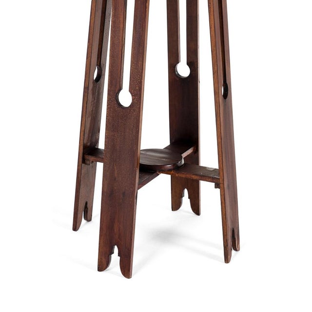 Wood Arts & Crafts Mahogany Plant Stand For Sale - Image 7 of 13