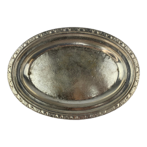 Vintage Waldorf Astoria Medium Hammered Silver Plate Serving Tray