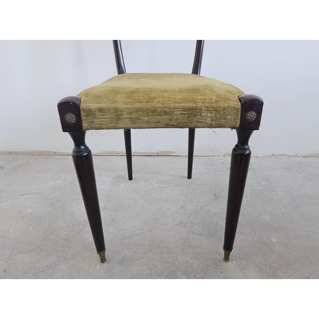 Set of Mid-Century Modern High Backrest Chairs attributed to Paolo Buffa, 1950s For Sale - Image 12 of 13