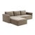 Boho Chic Willow Taupe Modular 4-Piece Performance Velvet Sectional For Sale - Image 3 of 6