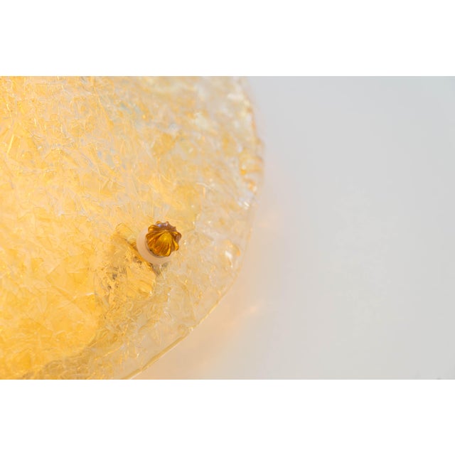 Murano Glass Flush Mount with Brass Base from Sylcom Lighting, Venice, Italy, 1990s For Sale - Image 12 of 14