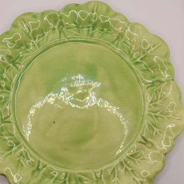 Mid 20th Century Vintage Green Ceramic Lettuce Cabbageware Serving Tureen After Dodie Thayer For Sale - Image 5 of 7