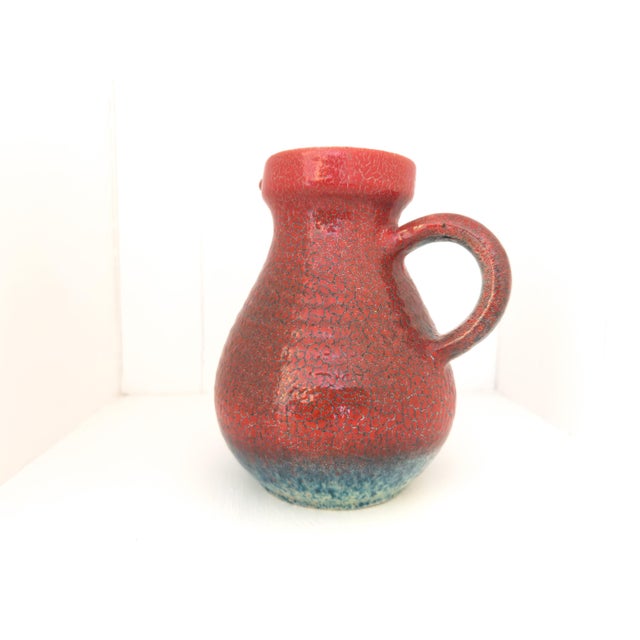 Vintage French Accolay Ceramic Pitcher in Red Crackle Glaze, 1960s For Sale - Image 11 of 18