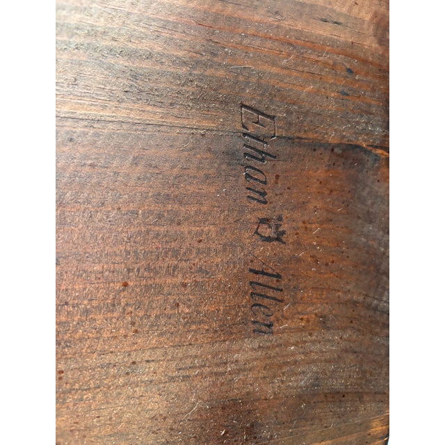 1970s Ethan Allen (Old Tavern) Dining Table and Six Matching Fiddleback Chairs - Original Authentic Complete Set For Sale - Image 9 of 12