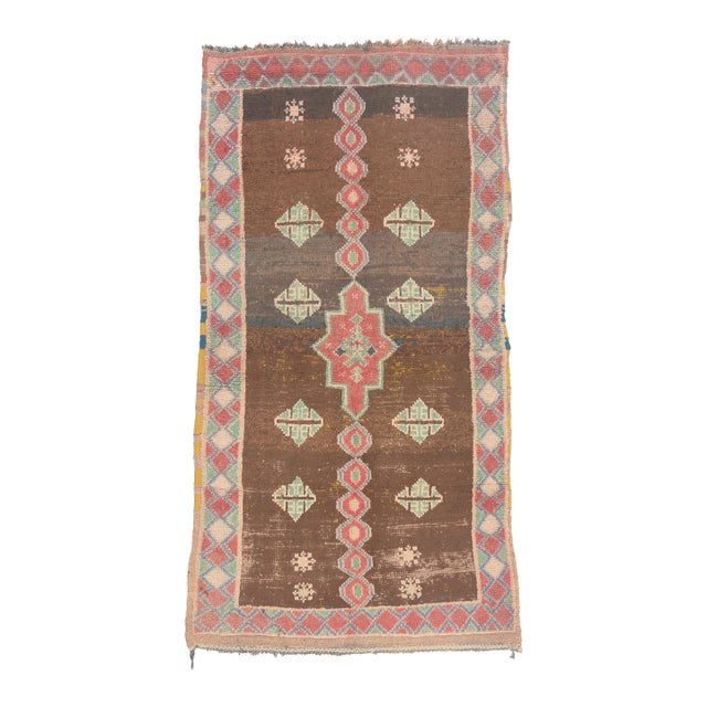 Vintage Boujad Moroccan Rug, 04'06 X 08'03 For Sale