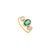 Classical Roman 1 CTW Zambian Emerald and Diamond Bezel Set Ring Size 5.5 in 18k Gold For Sale - Image 3 of 14