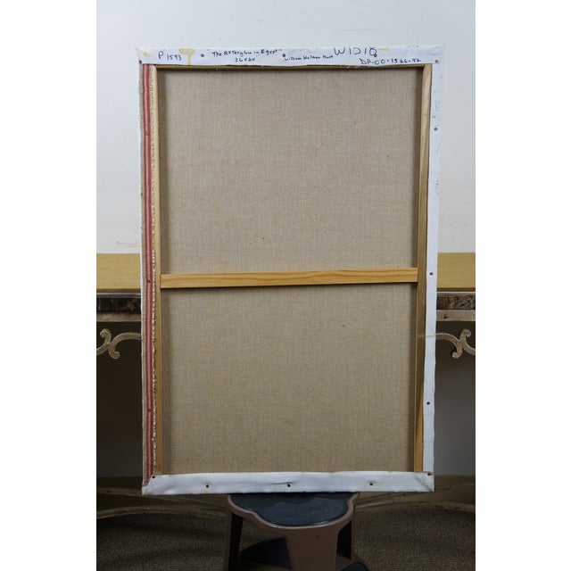 Late 20th Century Afterglow in Egypt Oil Painting After William Holman Hunt Canvas Framed 36" For Sale - Image 11 of 11