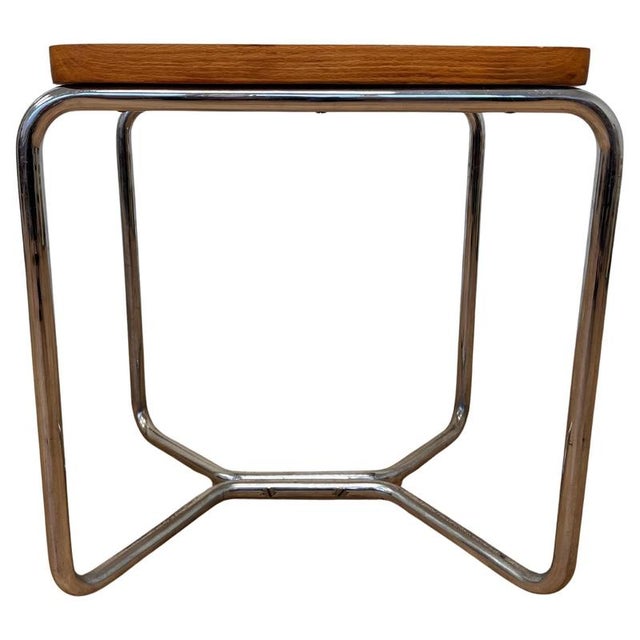 Vintage Bauhaus Wicker Stool in Chrome by Marcel Breuer, 1930s For Sale - Image 9 of 9