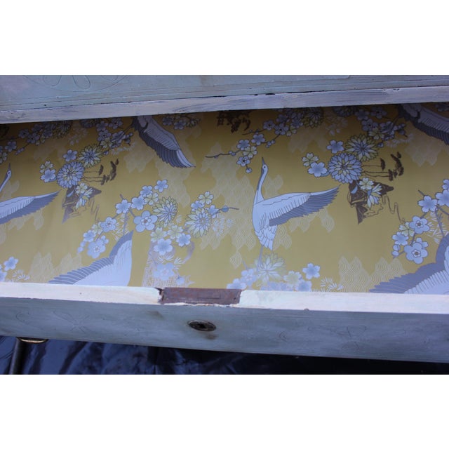 Wood Antique Gustavian Painted Chest of Drawers, 1770 For Sale - Image 7 of 14