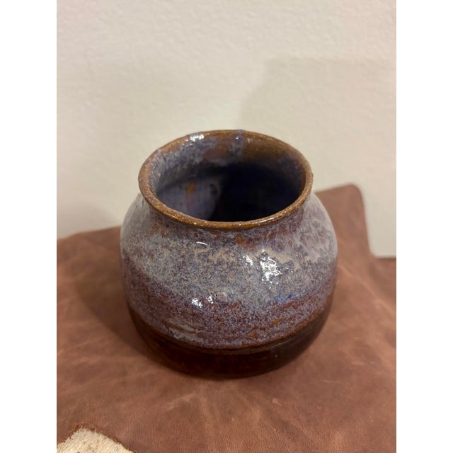 Vintage 1980s Signed American Studio Pottery Art Vase For Sale - Image 4 of 7