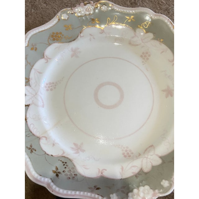 Antique Regency English Porcelain Gray Plates - Set of 5 For Sale - Image 4 of 12