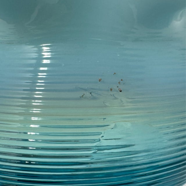 Antique Eapg Jefferson Glass #73 Blue Opalescent Spool Vase 6" Ruffled Rim For Sale - Image 9 of 9