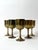 A beautiful set of five vintage brass wine goblets, most likely dating from the 1960s to 1970s. Each goblet has an...
