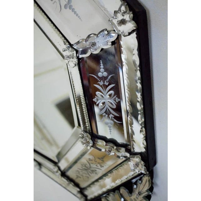 Antique Venetian Octagonal Mirror For Sale - Image 3 of 7