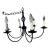 1990s Hubbardton Forge Hand-Forged Wrought Iron 6-Arm Candelabra Chandelier For Sale