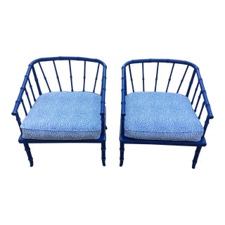1960s Vintage Bamboo Chairs- A Pair For Sale