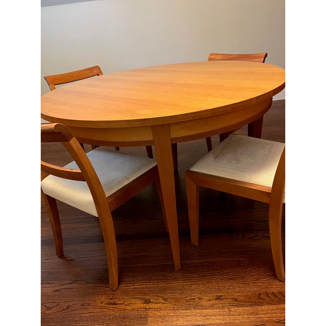 Here is an estate sale unicorn. We found this stunning Porada dining table and four chairs at a private sale in Beacon...