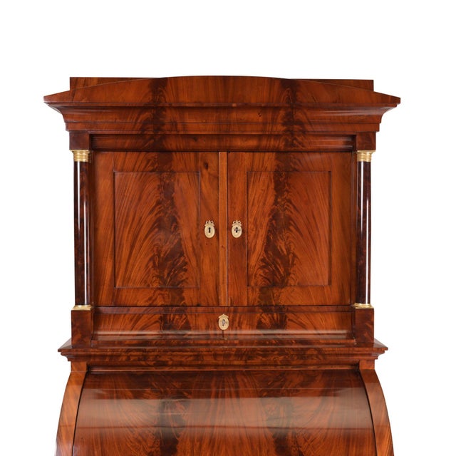 Vintage Cylinder Secretaire with Attachment For Sale - Image 17 of 18