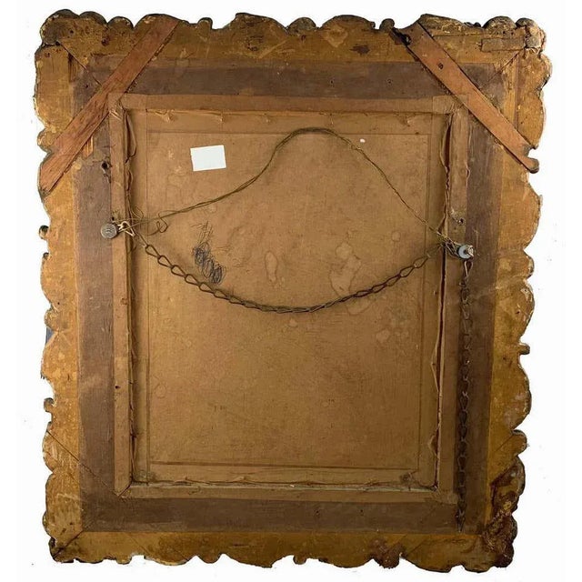 Large 19th Century Carved Giltwood Mirror For Sale - Image 6 of 7