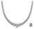 Modern 10 Carat Natural Diamond Graduated Tennis Necklace 18K White Gold 16.5 Inches For Sale - Image 3 of 7