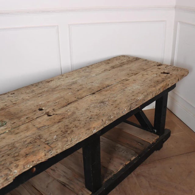 Monumental Pine Display Table For Sale - Image 5 of 10
