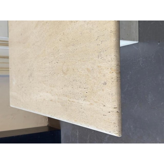 Stone Vintage Italian Travertine Square Coffee Tables, 1970s, Set of 2 For Sale - Image 7 of 10