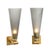 Modernist Conical Smoked Graphite Hand-Blown Murano Glass & Brass Sconces For Sale - Image 4 of 12