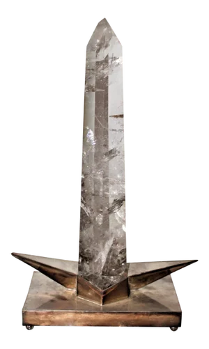 Rock Crystal Point on Silver Base, Lamp