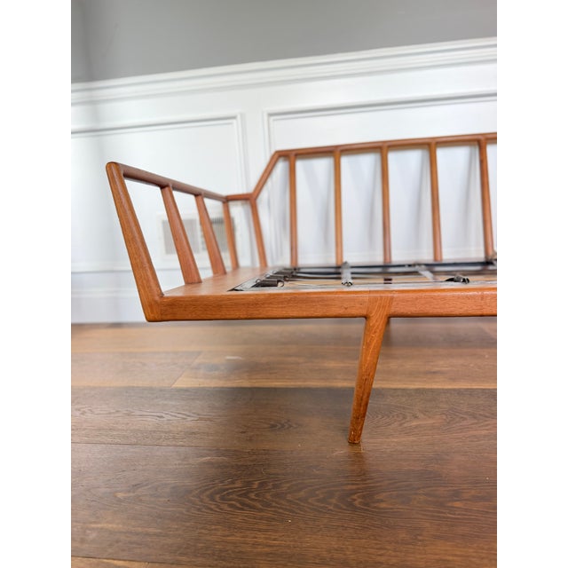 Mel Smilow Rare Mel Smilow for Smilow-Thielle Walnut Rail Back Sofa, Circa 1955 For Sale - Image 4 of 12