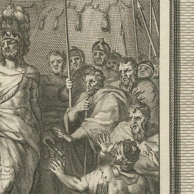 Pieter Mortier, Jonathan Attacks the Philistines and Samuel Slays Agag, 1700, Engraving For Sale - Image 4 of 12