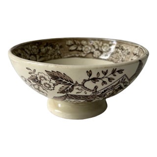 Antique Wedgwood Beatrice Brown Transferware Bowl For Sale