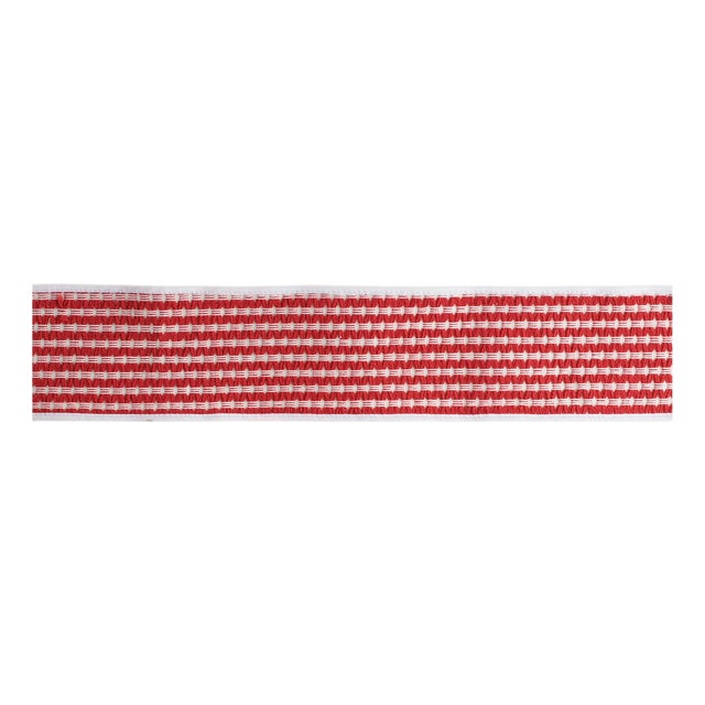 Woven Stripe Wired Cotton Ribbon 4" x 5 Yds. For Sale