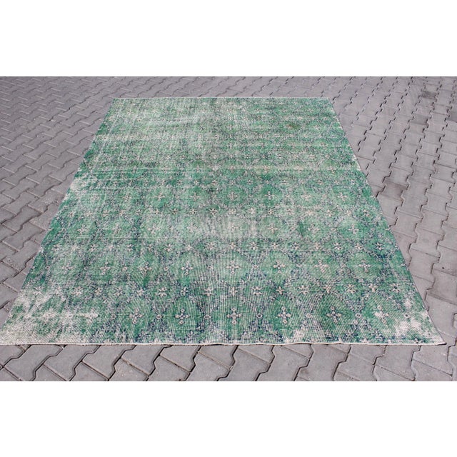 Vintage Turkish Anatolian Area Rug - 80.5"x100" For Sale - Image 4 of 13