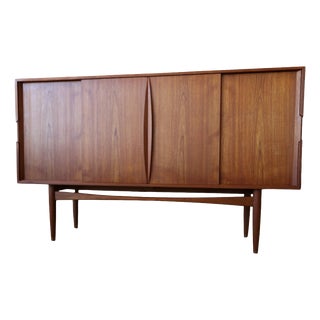 Danish Sideboard in Teak with Sliding Doors, 1960s For Sale