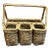 Classic Wicker Flatware and Napkin Caddy Basket For Sale