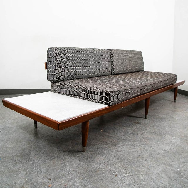 Mid Century Modern Sofa Couch Gondola Adrian Pearsall Daybed Travertine Platform For Sale In Sacramento - Image 6 of 12