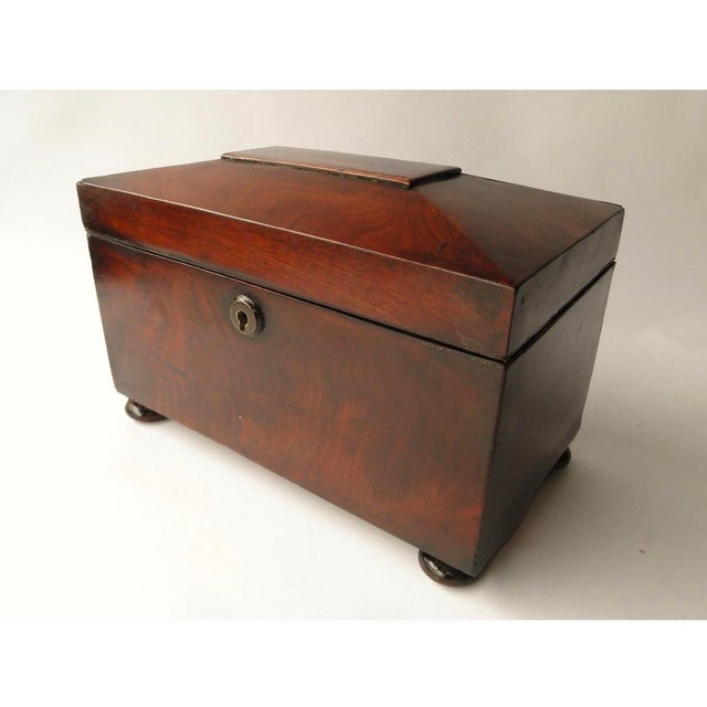 Wonderful English Tea Caddy from the 19th century. Made to keep their most prized possession (tea) under lock and key- you...