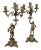 Renaissance Revival Brass Candelabras with Noble Figures, 1960s, Set of 2 For Sale