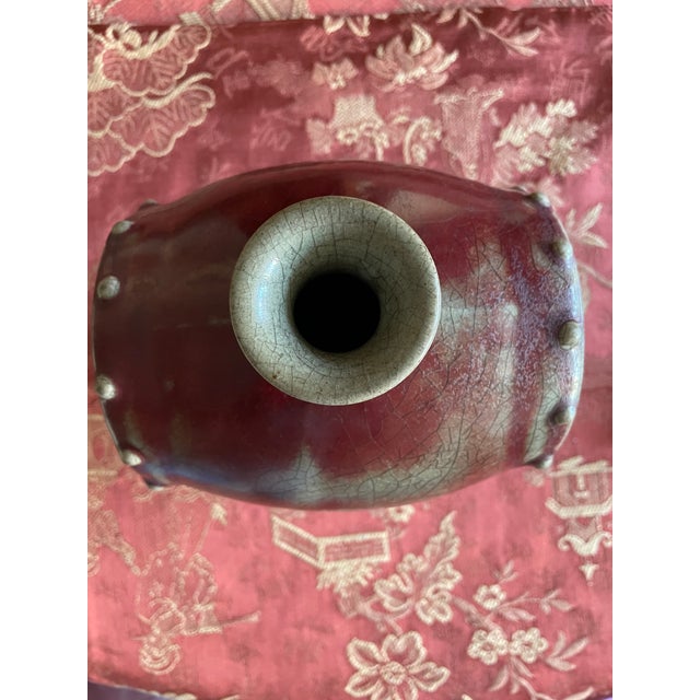 Asian Antique Unique Mid-19th Century Double-Drum Wine Bottle/Vase For Sale - Image 3 of 4